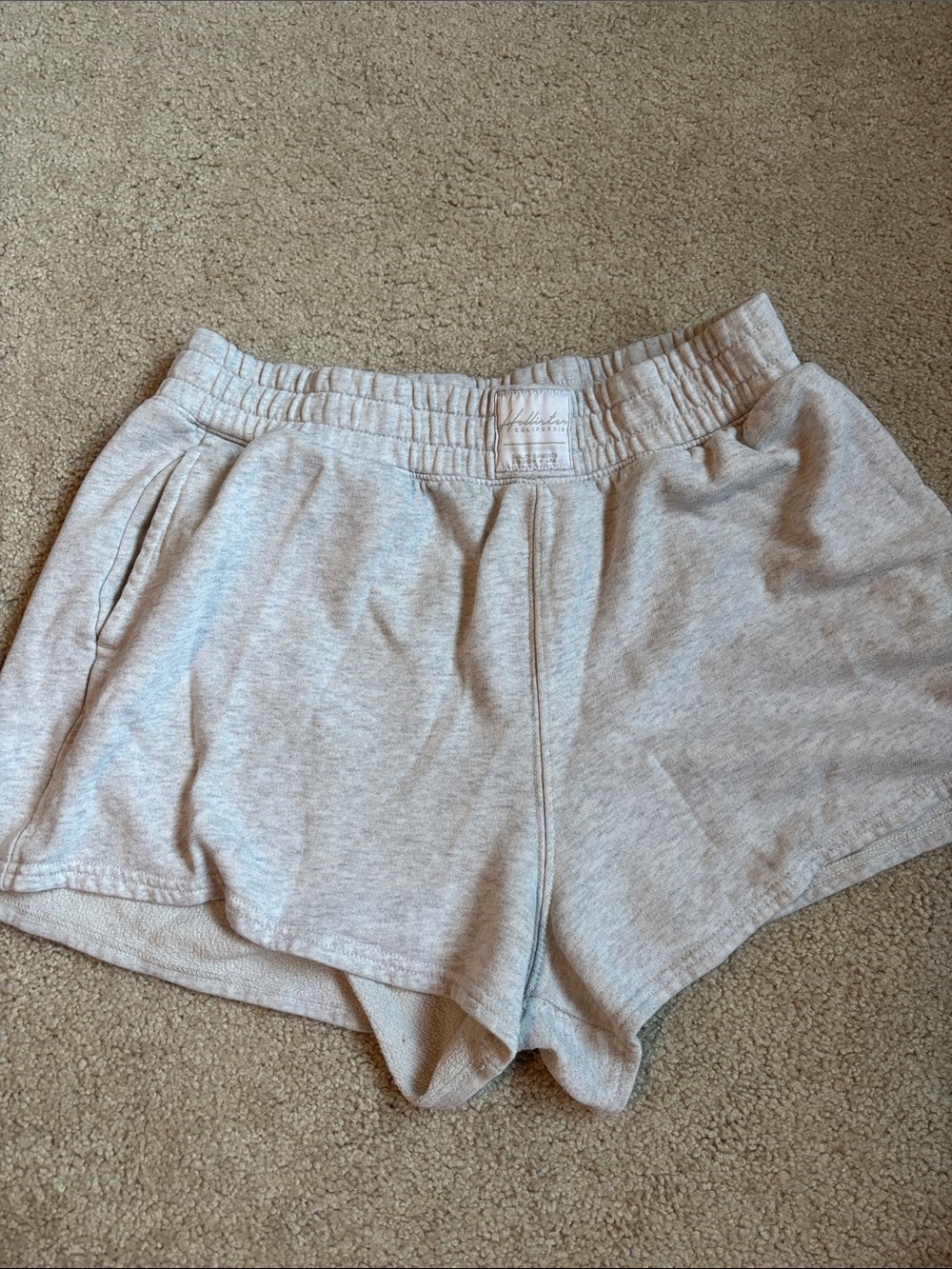 Hollister Light Gray Athletic Lounge Shorts